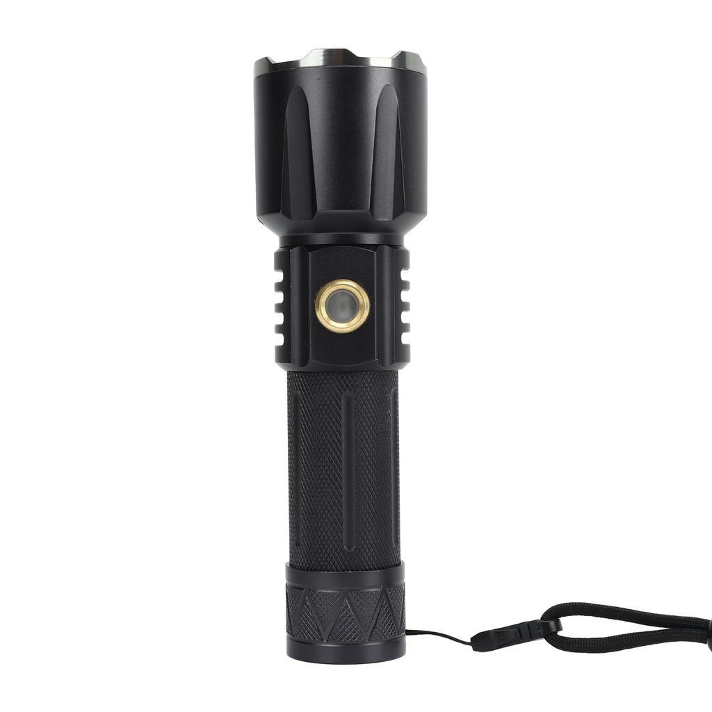 Zoomable Flashlight High Brightness White Light Type C Charging 1500m Long Range for Outdoor