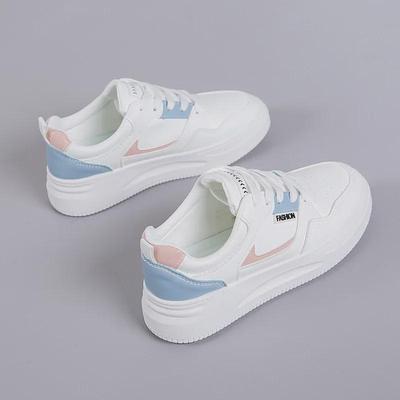 Женская весенняя белая универсальная повседневная спортивная обувь на толстой подошве 2024 года