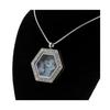 Stones and Minerals. Raw Aquamarine Necklace. Hexagon Model.