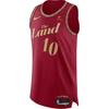 Darius Garland City Edition Authentic Jersey Дышащая влагоотводящая баскетбольная рубашка с круглым вырезом Мужская майка Красный DX8755-699