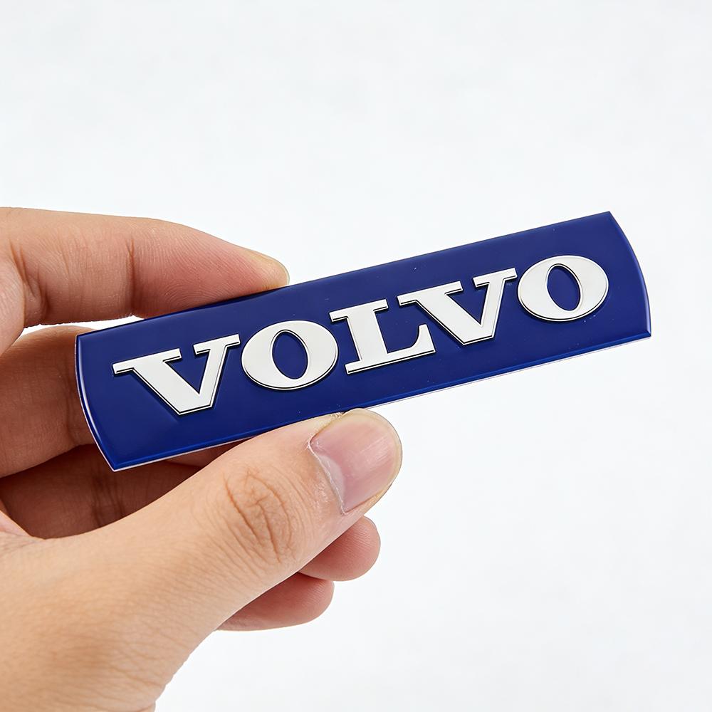 Car Front Grille Logo Letter Decorative Badge Accessories Steering Wheel Sticker for Volvo Rdesign XC90 S60 XC60 V70 S80 S40 V50