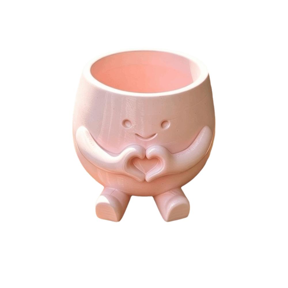 Stylish Design Head Planter Mini Size Desktop Decoration Landscape Plant Pot Home Decor