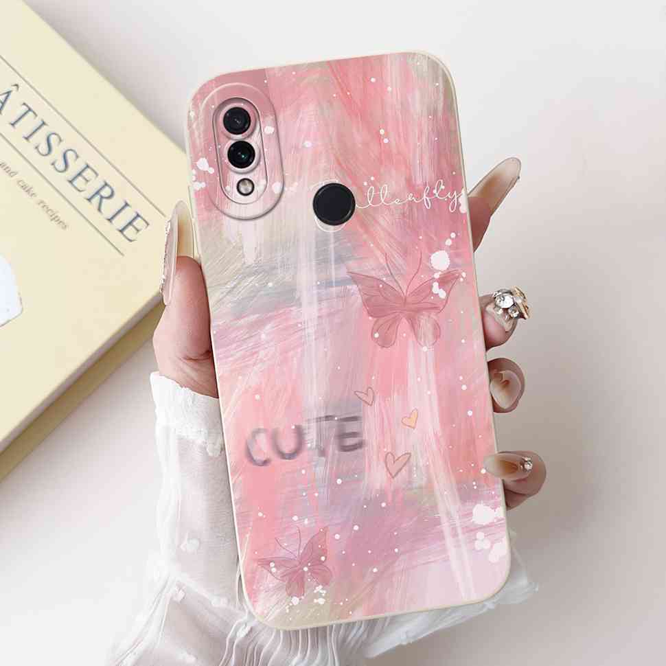 For Xiaomi Redmi Note 7 6.3" Casing Cute Cartoon Shockproof Back Cover For Redmi Note 7 note7 Flower Soft Silicone Phone Cases