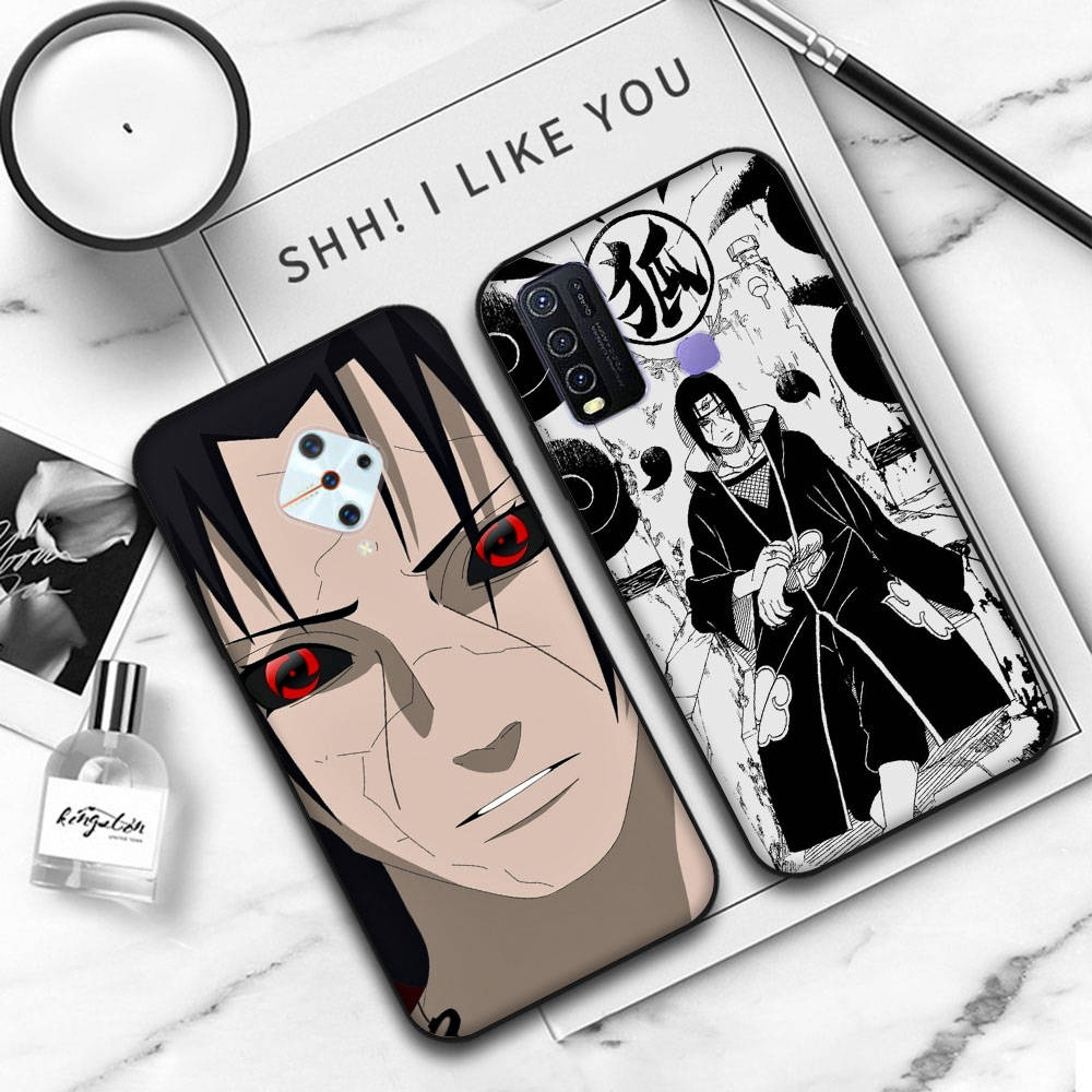 JW71 Наруто Учиха Итачи черный мягкий чехол для iPhone 16 15 Plus 14 13 Pro 8 SE XR XS Max P30 Nova 5T Y5P Y6 Y7 Y8P Y9 Realme C30 C33 C31 VIVO Y36 V27