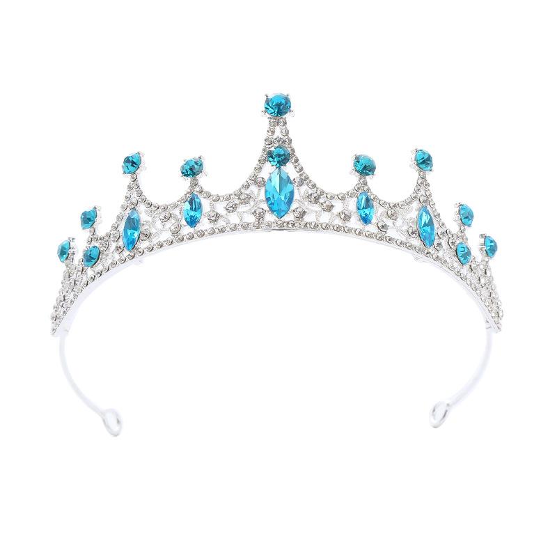 Bridal Crown Metal Rhinestone Crown Princess Birthday Party Headband Dinner Dress Updo Hair Accessory
