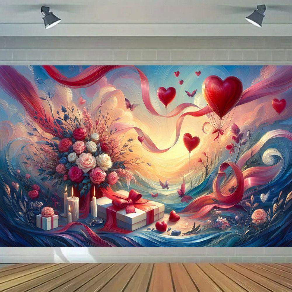 Роза День святого Валентина Фотография Фон Воздушный шар С Днем святого Валентина Баннер Помолвка