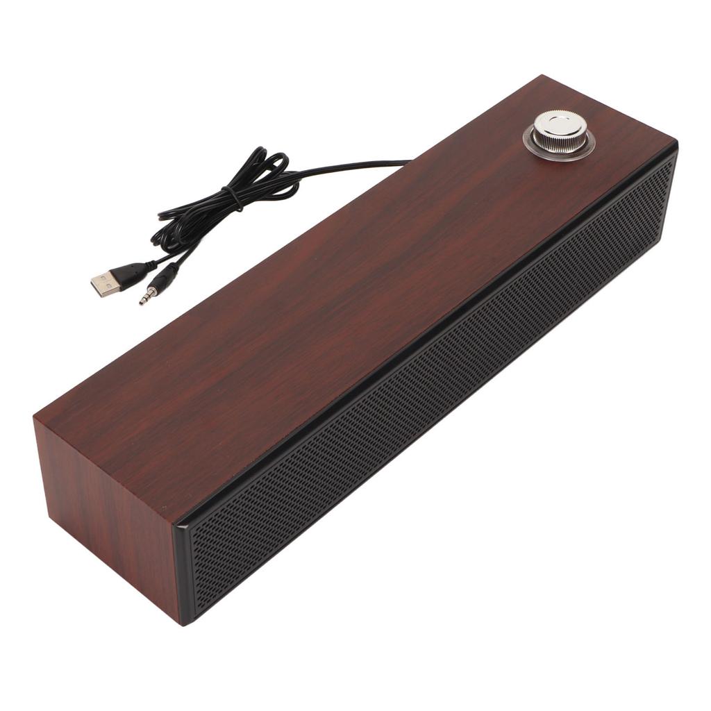 Компьютерные колонки Многофункциональные Стильные Винтажные Питание от USB Hi-Fi Стерео Компьютерный саундбар для Настольного ПК Ноутбука