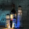 Novelty Mediterranean Style LED Night Light Lighthouse Candlestick Home Decorations Christmas Lights Birthday Gifts Lamp