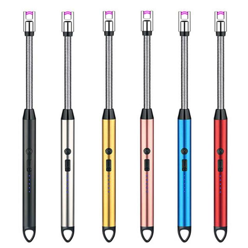 Уличная кухонная зажигалка USB перезаряжаемая портативная электронная зажигалка с замком безопасности Экологичная для свечей Газовые плиты