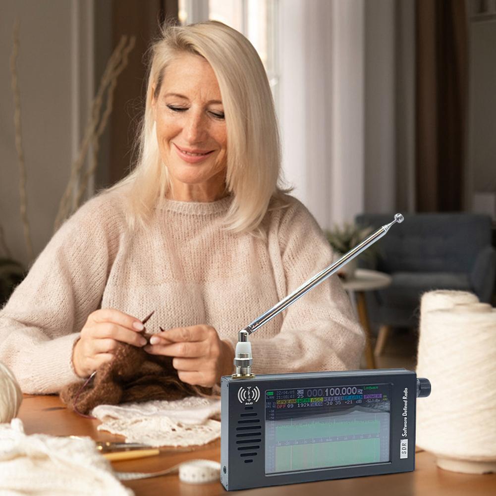 DSP SDR Радиоприемник Коротковолновый Радиоприемник 4,3-дюймовый Сенсорный Экран с Разъемом для Наушников и Антенны для FM MW SSB CW HAM