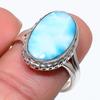 Natural Republic Ларимар Драгоценный камень 925 Проба Стерлинговое серебро Подарочное кольцо S.9 Z9b99