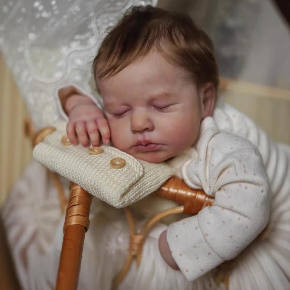 Реборн Baby Loulou, 19 дюймов, силиконовая кукла с реалистичными чертами, для коллекционеров и в подарок