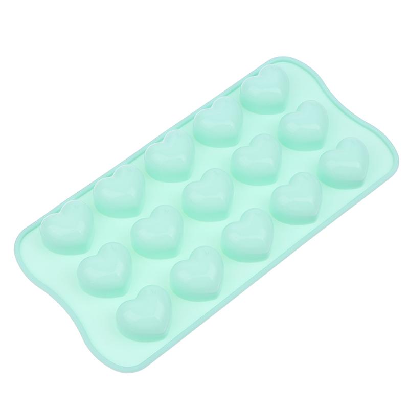 1Pc 15 Hole Three-Dimensional Heart-Shaped Silicone Mold Diy Chocolate Ice Grid Mousse Mold Soft Candy Baking Mold