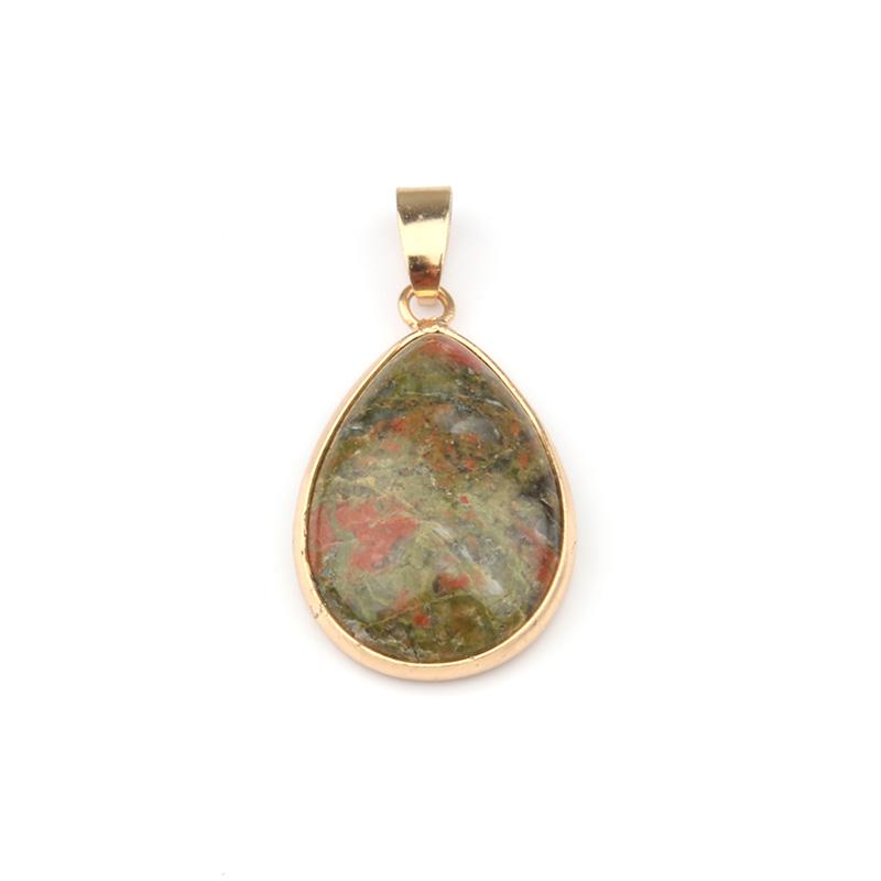 Натуральные камни разных видов в виде капли для изготовления ожерелья,браслета