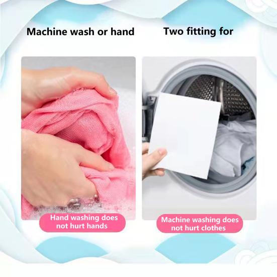 30Pcs Washing Paper No Harsh Ingredients for Dorm Disposable Deeply Stain Fighting Detergent Sheet Practical High Efficiency