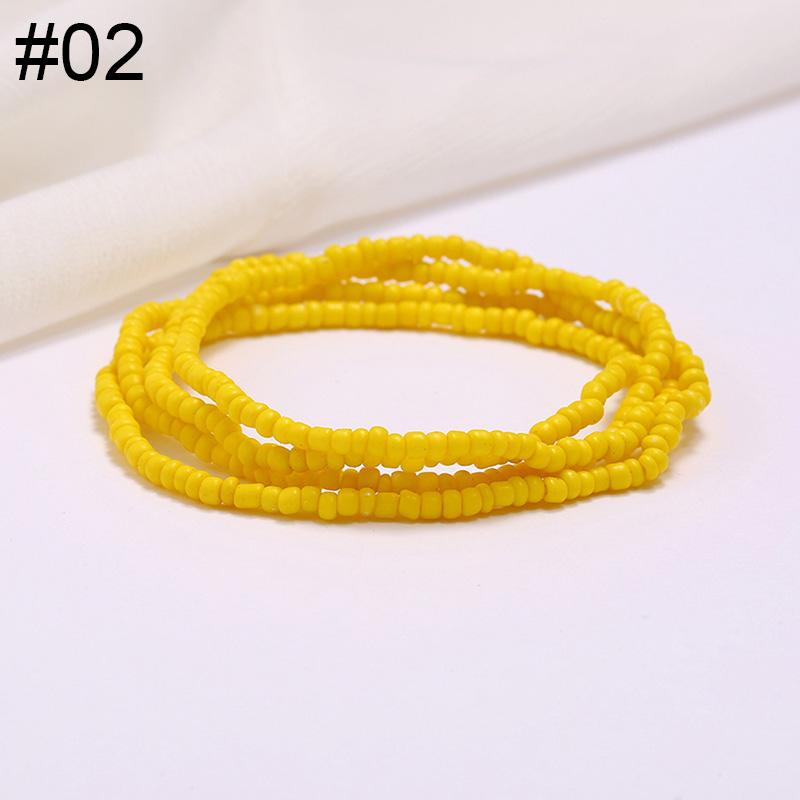 Women Fashion Waist Chain Rice Bead Waist Chain Beach Chain Body Jewelry Belly Chain