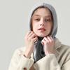 1 шт. однотонный вязаный капюшон с интегрированным шарфом-шапкой для улицы