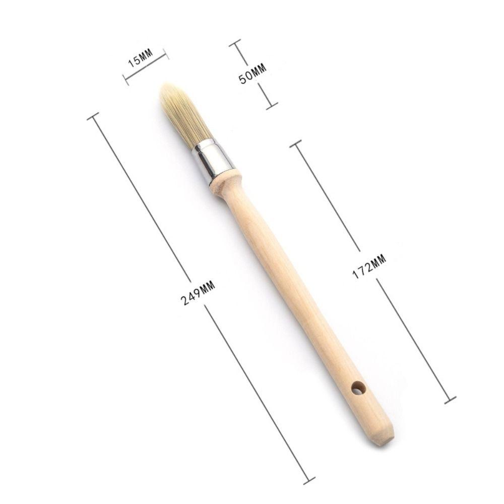 Wooden handle Round head brush Gap brush Wall Brushing Tools Multifunction Paint Brush  Painting