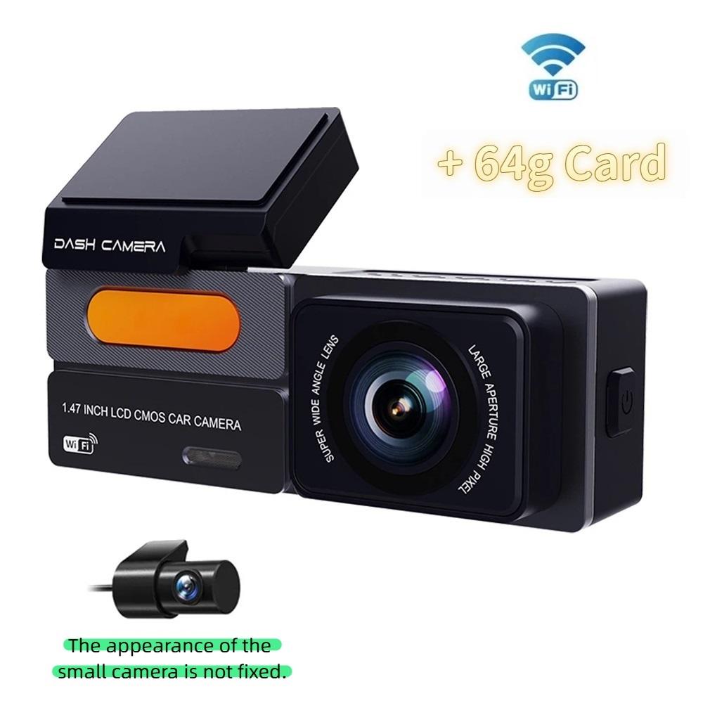 2K Car DVR Dual Lens Dash Cam For Cars, Dual Cameras Front 1440P and Rear 1080P With 1.47 Inch