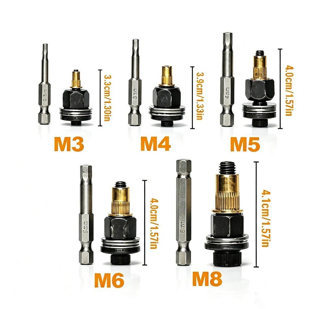 60Pcs Interchangeable Mandrels Rivet Nut Assembly Metal Rivet Nut Mandrel Kit for Automotive Repair