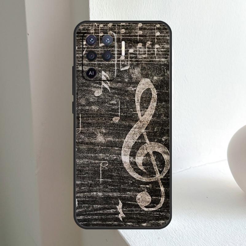 Партитура Музыкальные ноты Для OPPO A6 A5 Pro A15 A17 A77 A16 A76 A96 A18 A38 A58 A78 A98 A54 A74 A94 A40 A60 A80 Чехол
