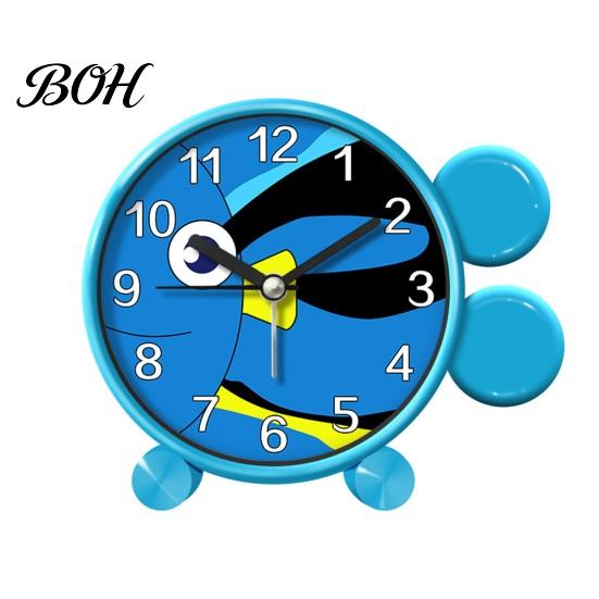 Battery Powered Clock Cartoon Animal Alarm for Students, Non-Ticking Quiet Movement Non Ticking Bedroom Clock, Operated Desk Home