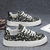 Fashion 2025 New Spring Comfortable Thick Baseplate Shoes Men's Korean Version Trend Increase Casual Men's Shoes Printed Canvas Shoes