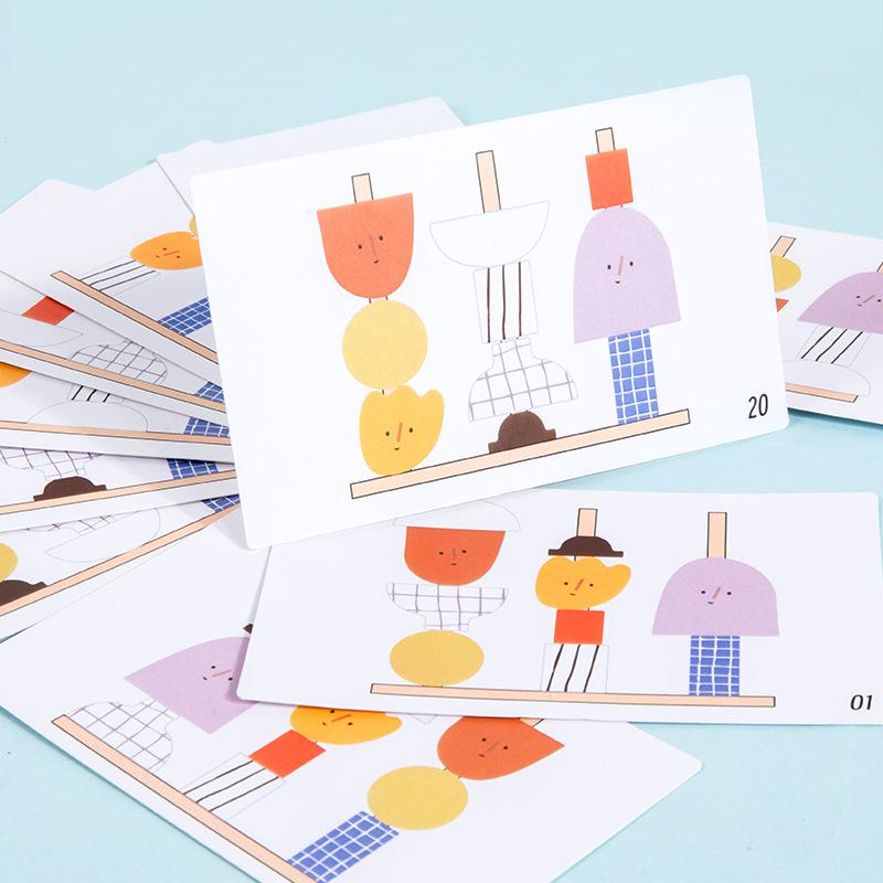 Креативные развивающие строительные блоки для малышей с крупными деталями - Сопоставление форм и картинок, Игрушки для раннего развития