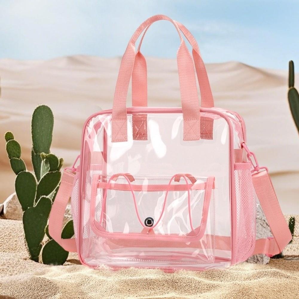 Waterproof Transparent Crossbody Bag PVC Toiletries Handbag Fashion Washing Storage Bag Beach