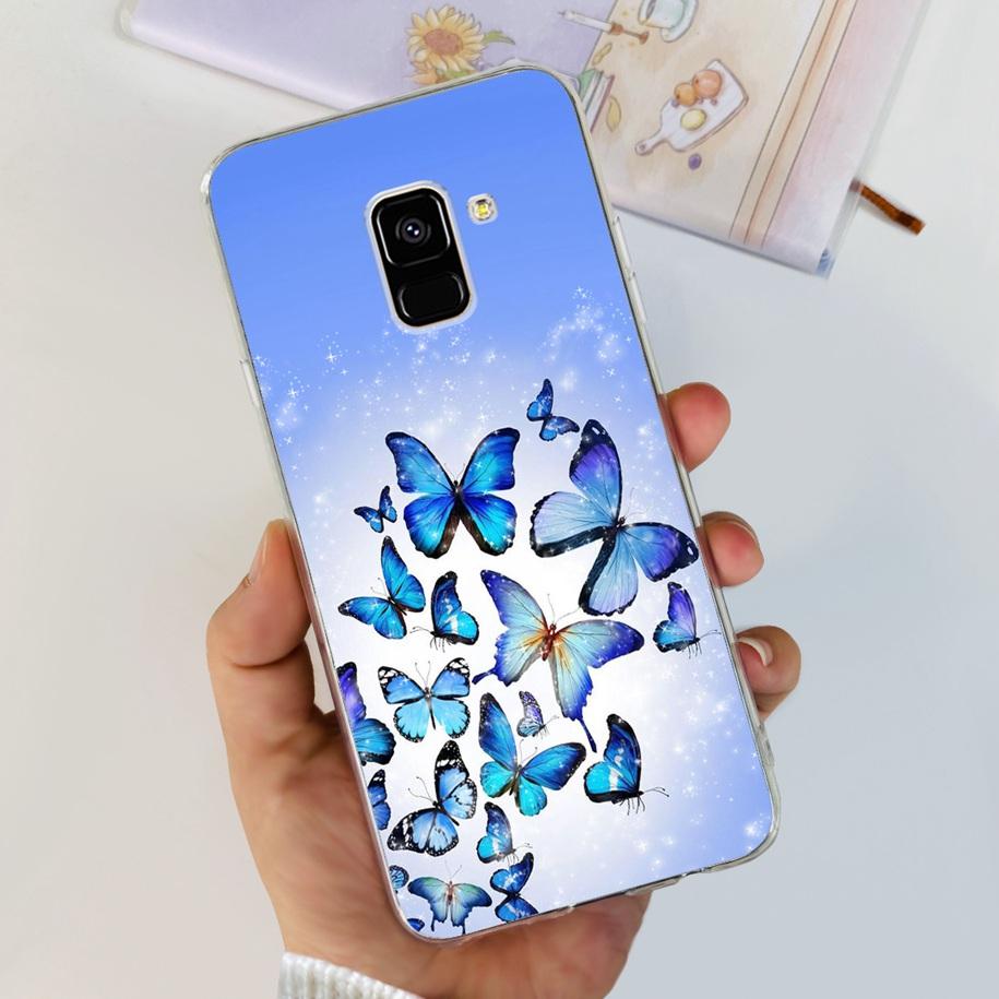 Чехол для Samsung Galaxy A6 A8 Plus 2018 Чехол Модный Бабочка Мягкий Прозрачный ТПУ Чехол для Телефона Для Samsung A6+ A8+ A 6 A 8 2018 Funda