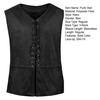 Жилет в стиле панк, готический, в стиле ренессанс, на шнуровке, в стиле ретро, с V-образным вырезом, без рукавов, однотонный