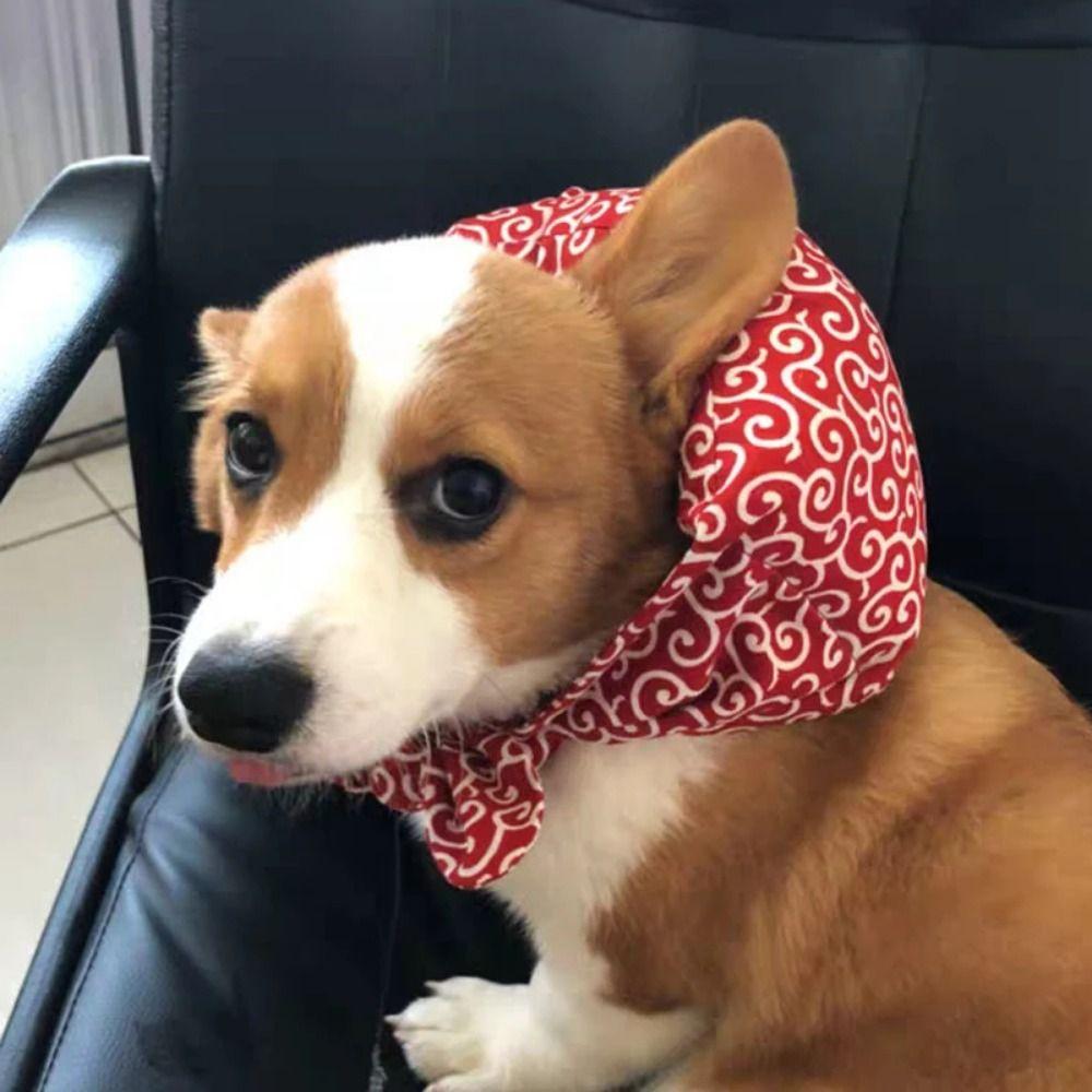 Моющийся забавный шарф для домашних животных, регулируемые банданы для собак, японские тканевые накидки для собак, ошейник для вечеринки