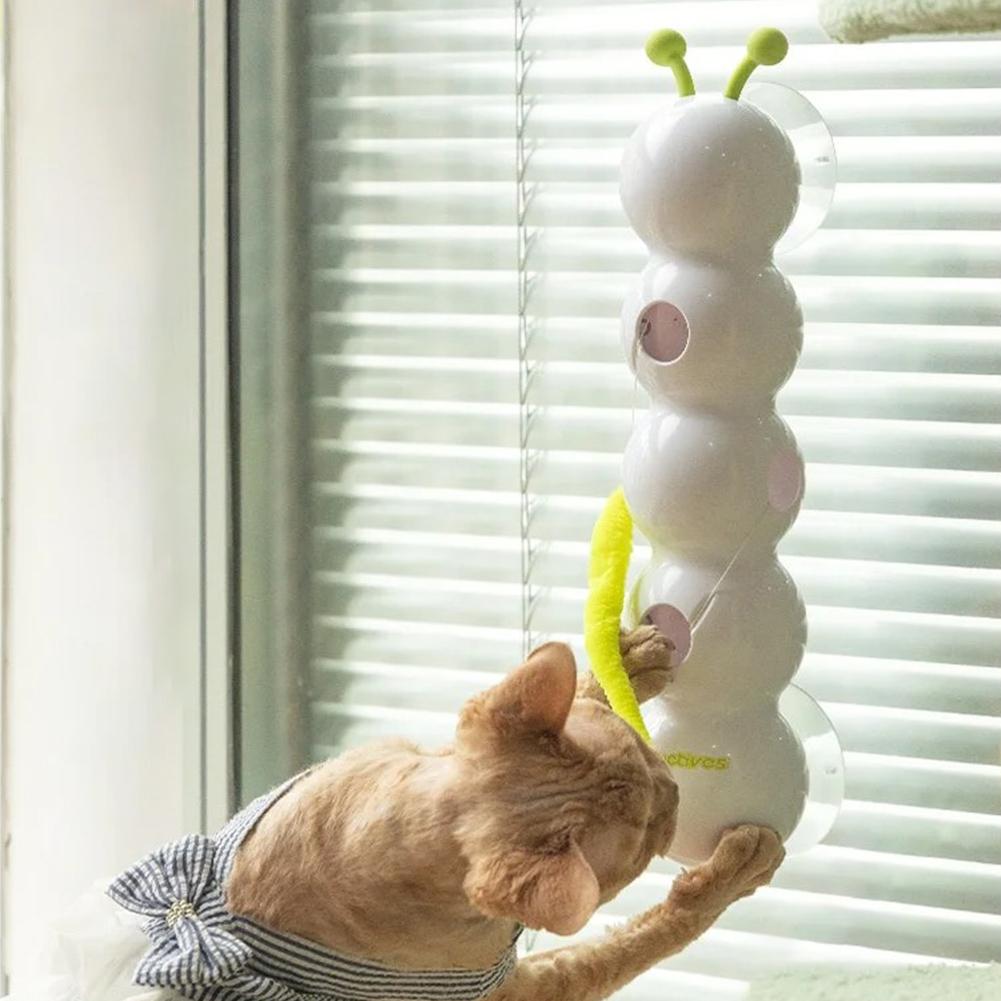 Интерактивная игрушка для кошек Caterpillar, активируемая движением, игрушка для котят, перезаряжаемая автоматическая игрушка для кошек от скуки в помещении