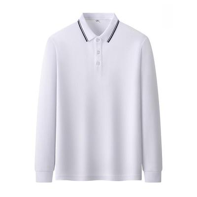 Новая мужская рубашка поло весна-осень футболка с длинным рукавом мужская простая деловая молодежная свободная одежда больших размеров для папы