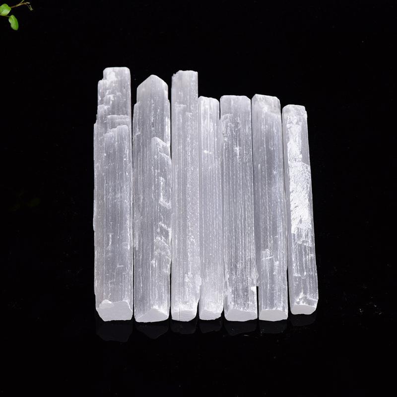 Natural White Selenite Gypsum Sticks Irregular Reiki Mineral Specimen Healing Crystal Wand Diy Jewelry Pendant Making Stone