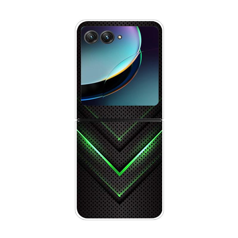 Чехол для Moto Razr40 Ultra 5G Пластиковый Волк Лев Мраморный Жесткий Задний Чехол из ПК для Motorola Razr 40 Ultra Razr+ Razr4 2023 Capa