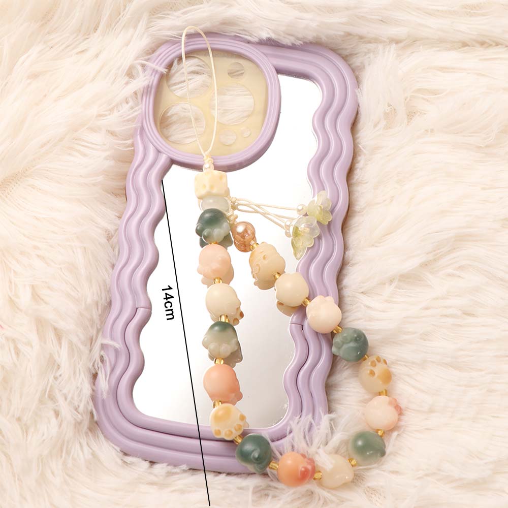 Anti Loss Sling Cell Phone Strap Bracelets Beads Phone Chain Phone Lanyard Phone Accessories