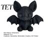 Handmade Style Bat Statue 3D Printed Figurine with Knitted Texture, Cartoon Halloween Decoration, Creative Birthday Gifts for Lovers Cute Animal Desk