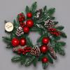 DIY Artificial Christmas Wreath Realistic Pine Cone Wall Hanging Floral Wreath  Household