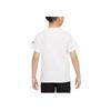 Nike Logo Print Round Neck Short Sleeve T-Shirt Kids Tops White DX7625-100