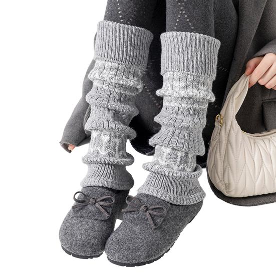 Вязаные гетры женские ретро богемные гетры зимние чехлы для обуви манжеты для сапог для вечеринок свиданий уличной одежды