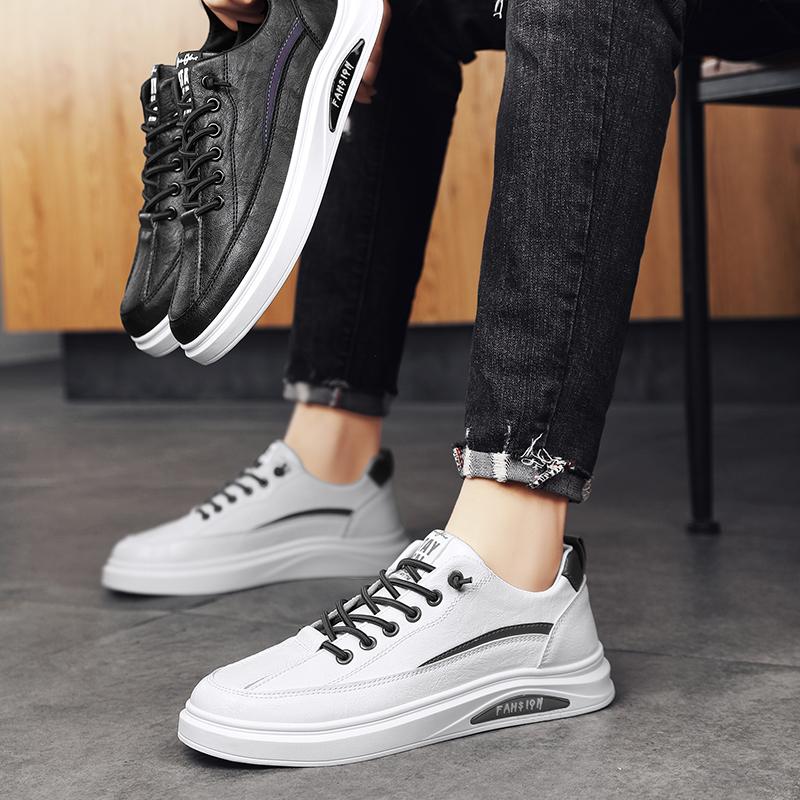 Повседневная спортивная обувь Мужская универсальная износостойкая мужская обувь Модная обувь для скейтбординга для мужчин Дорожная обувь Кожаная обувь для мужчин