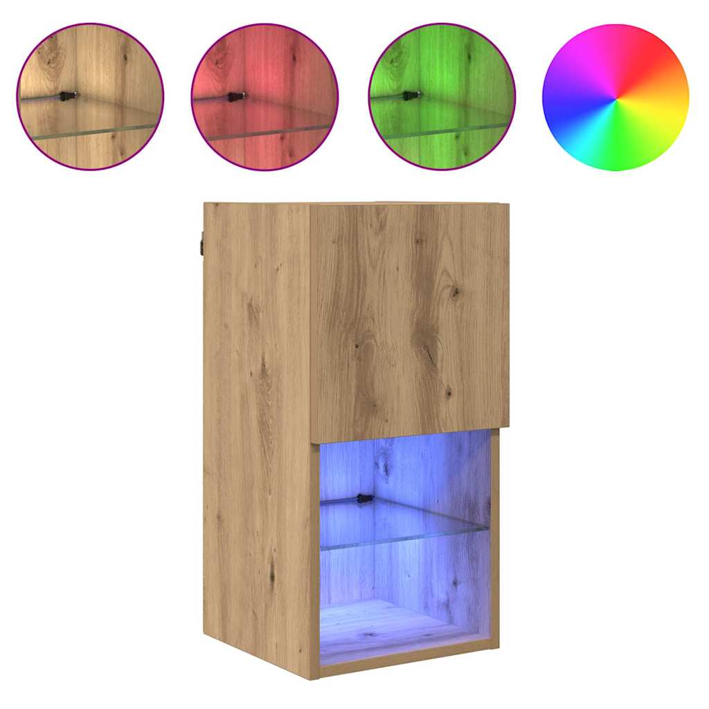 Wall Mounted TV Cabinets 2 pcs Artisan Oak 30.5 x 30 x 60 cm