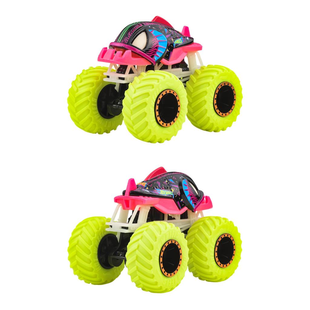 Hot Wheels Monster Truck Assortment JFX08-986F Light-Up 1/64 Scale 6-Piece Box Set Bone Shaker Twin Mill Piranha Hotweiler Vehicles Toys