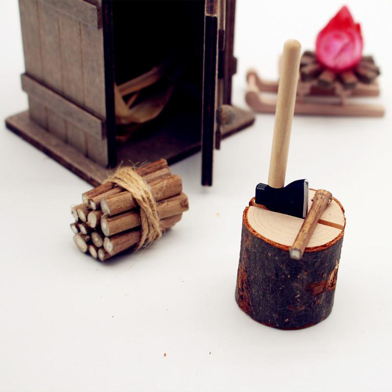 1/3 шт. Новая мода 1:12 Кукольный домик Симуляция Миниатюрное Поле Куриное Гнездо Топор Дровосек Деревенский Туалет Декорация