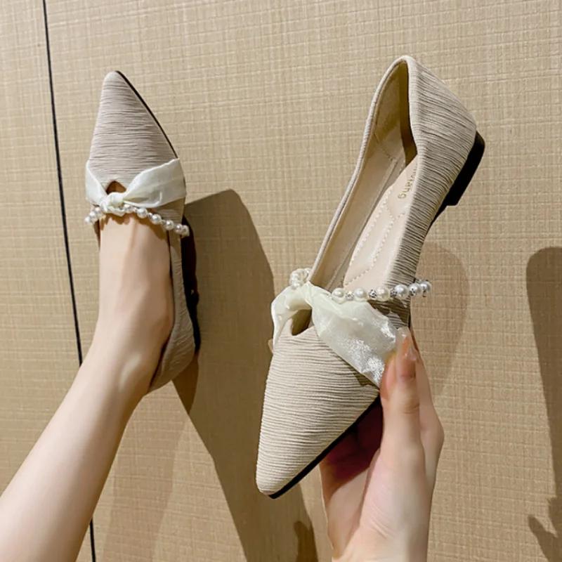 Fashion Autumn Doudou Style Single Shoes Women's 2024 New Evening Style Shallow Mouth Flat Shoes Versatile Soft Sole Large Female Shoes