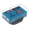 Компактный инвертор с литиевой батареей - от DC21V до 220V AC, оснащенный двойными USB-портами для питания