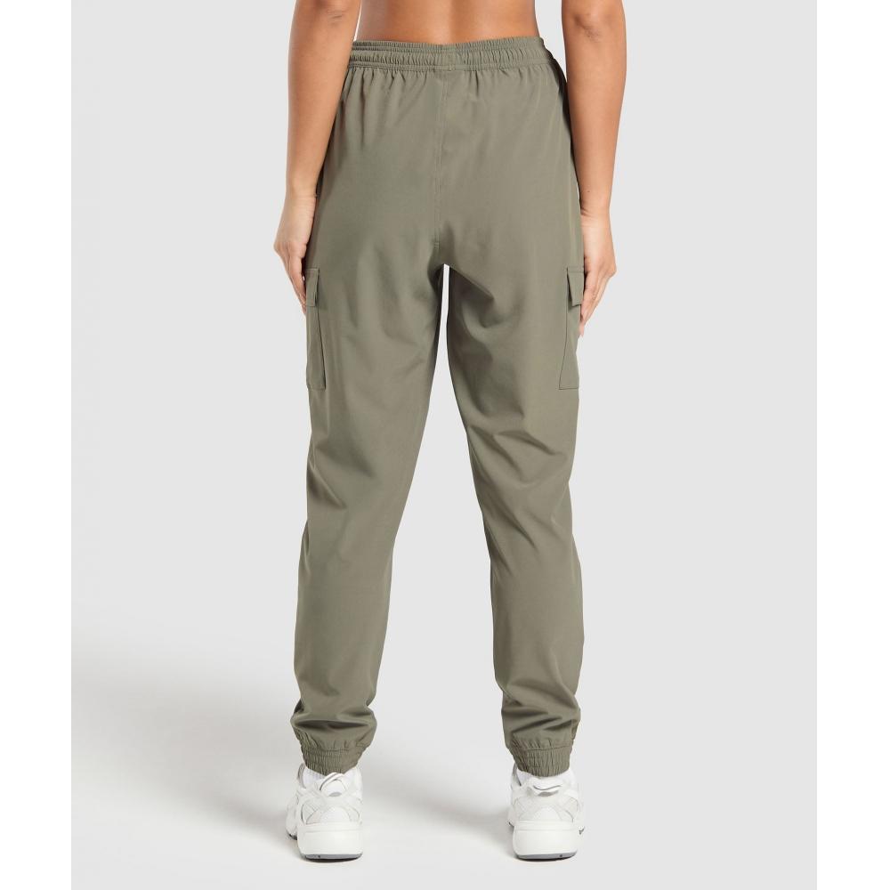 Gymshark Woven Cargo Pant Base Green B2c5z Ech1