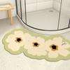 Bathroom Absorbent Non-slip Mat Curved Foot Mat Shower Room Bathroom Door Carpet Bathroom Door Mat