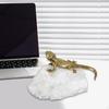 Lizard Sculpture Collection Brass Desktop Ornament for Shelf Office Cabinet